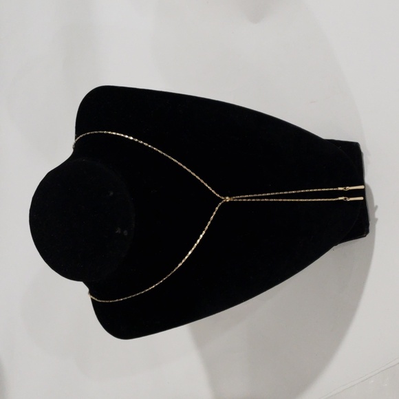 Gold Lariat Y-Necklace – Minimalist Dainty Adjustable Drop Pendant Chain Jewelry - Picture 4 of 8